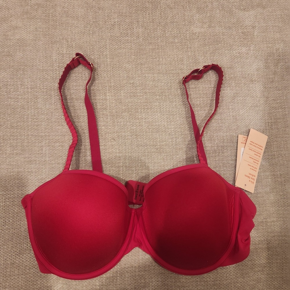 Thirdlove Size 34D 1/2 Siren Red 24/7 Classic T-Shirt Bra NWT